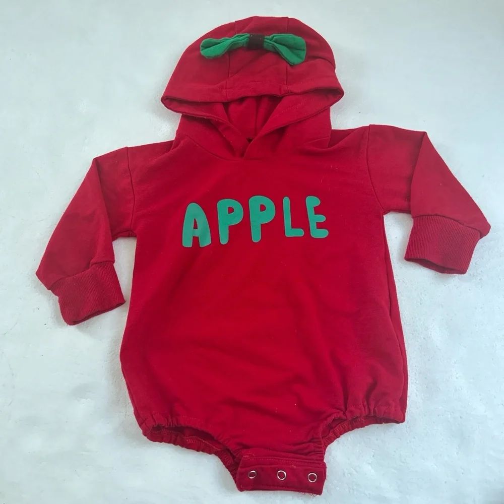 Toddler apple onesie costume festival fall